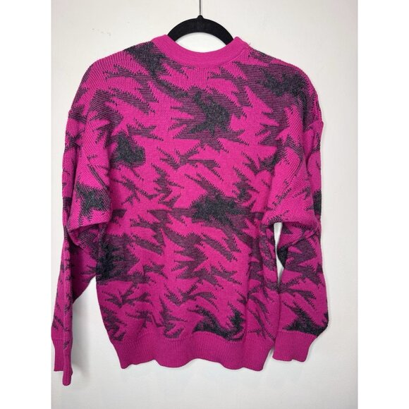 Lido Sports Womens Wool Blend Pink Black Sweater Pullover Medium USA EUC - Picture 4 of 11